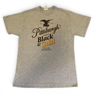 Men’s L Gray Pittsburgh Yuengling Beer Short Sleeve T-Shirt